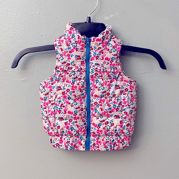 CCO Toddler’s Floral Winter Vest - Picture 1 of 3